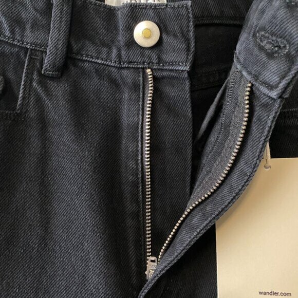 Wandler Comfort Poppy Black Straight Leg Black Denim Jeans - Picture 9 of 10